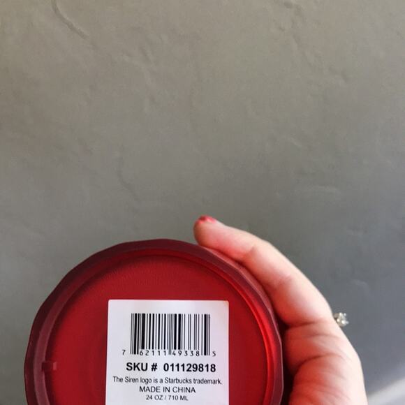 NWT Starbucks Valentine’s Day Soft Touch Dome Tumbler - Picture 5 of 5